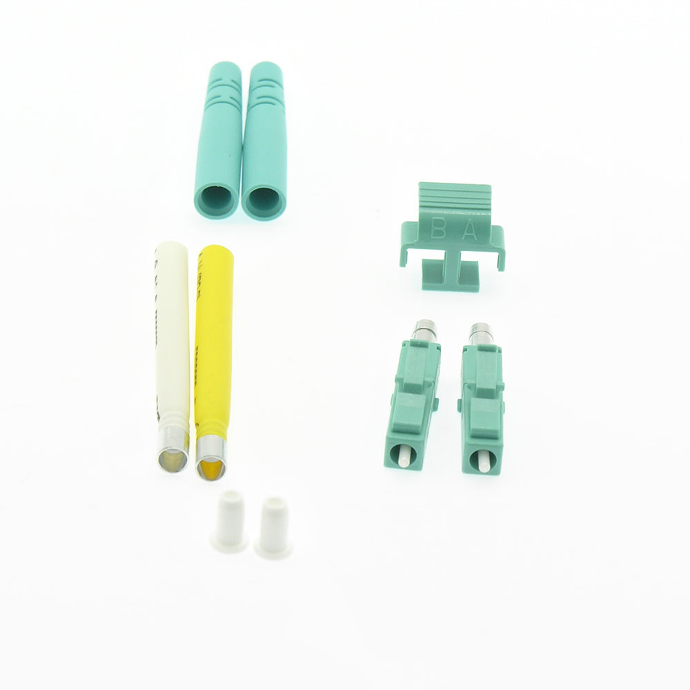 LC/UPC Multimode Duplex Connector 2mm Aqua (10pack) LC/UPC Multimode Duplex Connector 2mm Aqua (10pack)